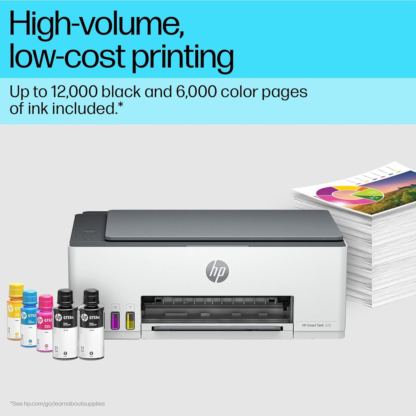 HP Smart Tank 520 All-in-One Printer(Print, Scan & Copy for Office/Home)