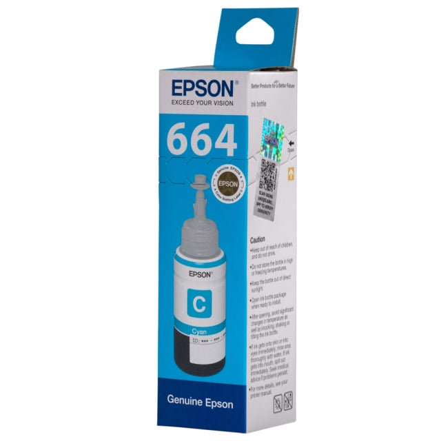 Epson 664 Ink Bottle (Cyan) - 70 ml