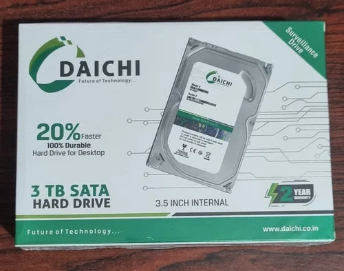 DAICHI All Desktop, NVR, DVR Supported HDD 3TB