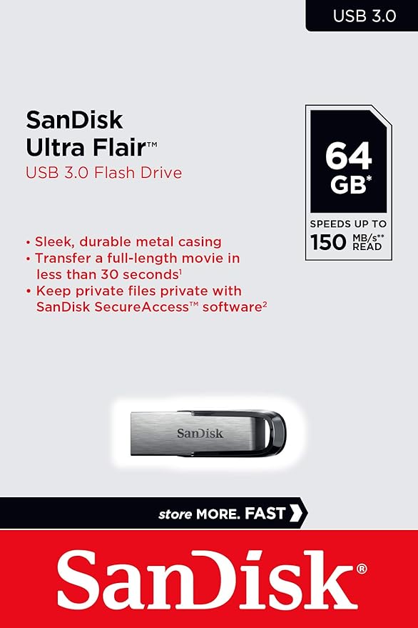 SanDisk Ultra Flair 256GB USB 3.0 Pen Drive