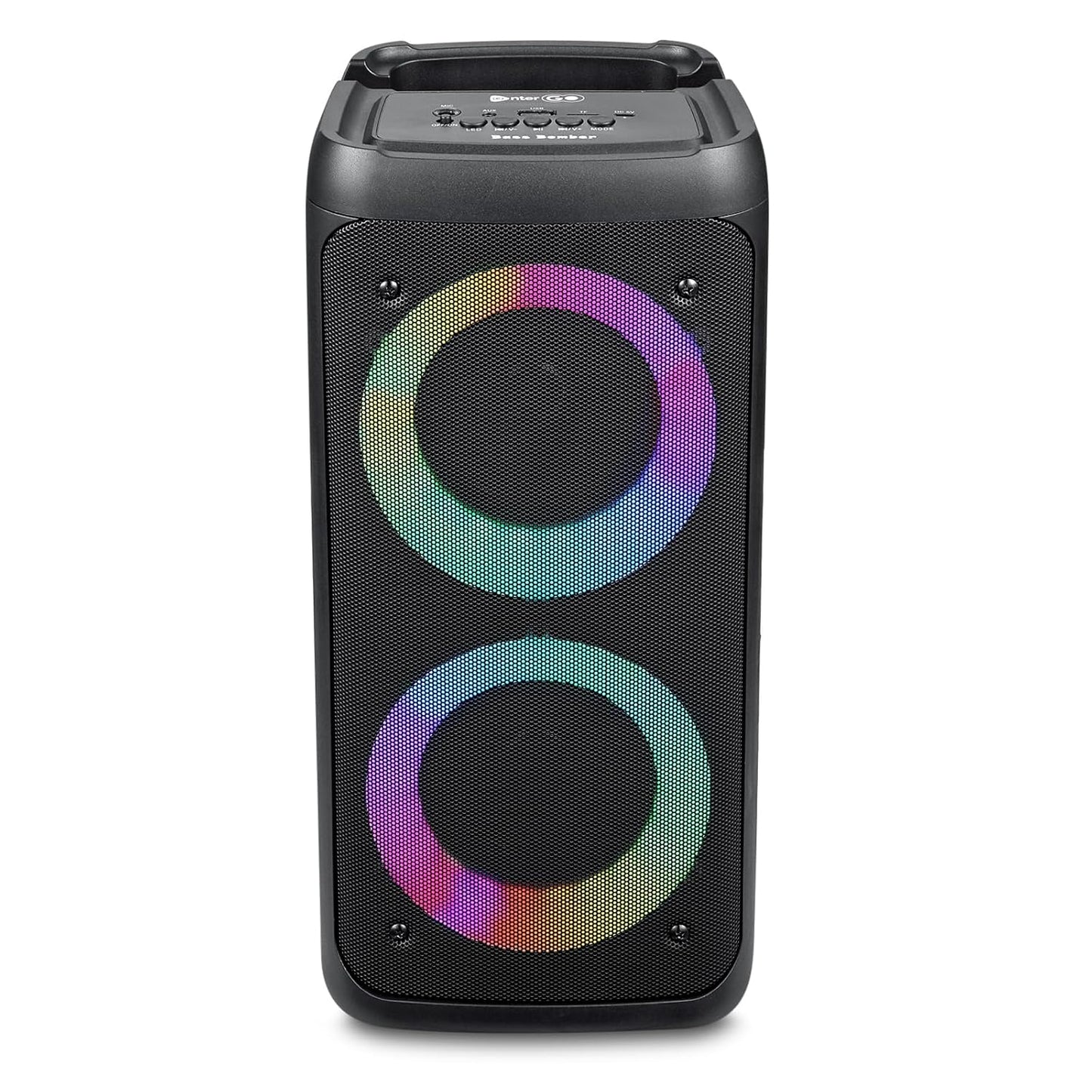 Enter Go Bass Bomber 4" X2 Woofer 30W Multi-Media Portable Bluetooth Party Speaker with 2400 Mah Battery