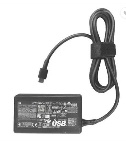 Hp C 65W Usb Type C Travel Power Adapter For Tablets, Laptops (Black)