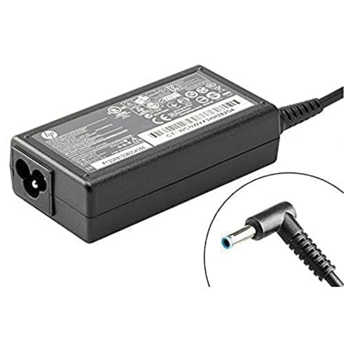 HP Blue Pin Original Laptop Charger 19.5V 3.33A 65W Adapter- Black